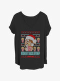 Gremlins Midnight Snack Santa Ugly Christmas Girls T-Shirt Plus Size | Premium Unisex T-Shirt, Trending Graphic Tee