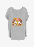 Cartoon Mickey Mouse Minnie Mouse Love Bloom Girls Shirt Plus Size T Shirt Cozy Fit