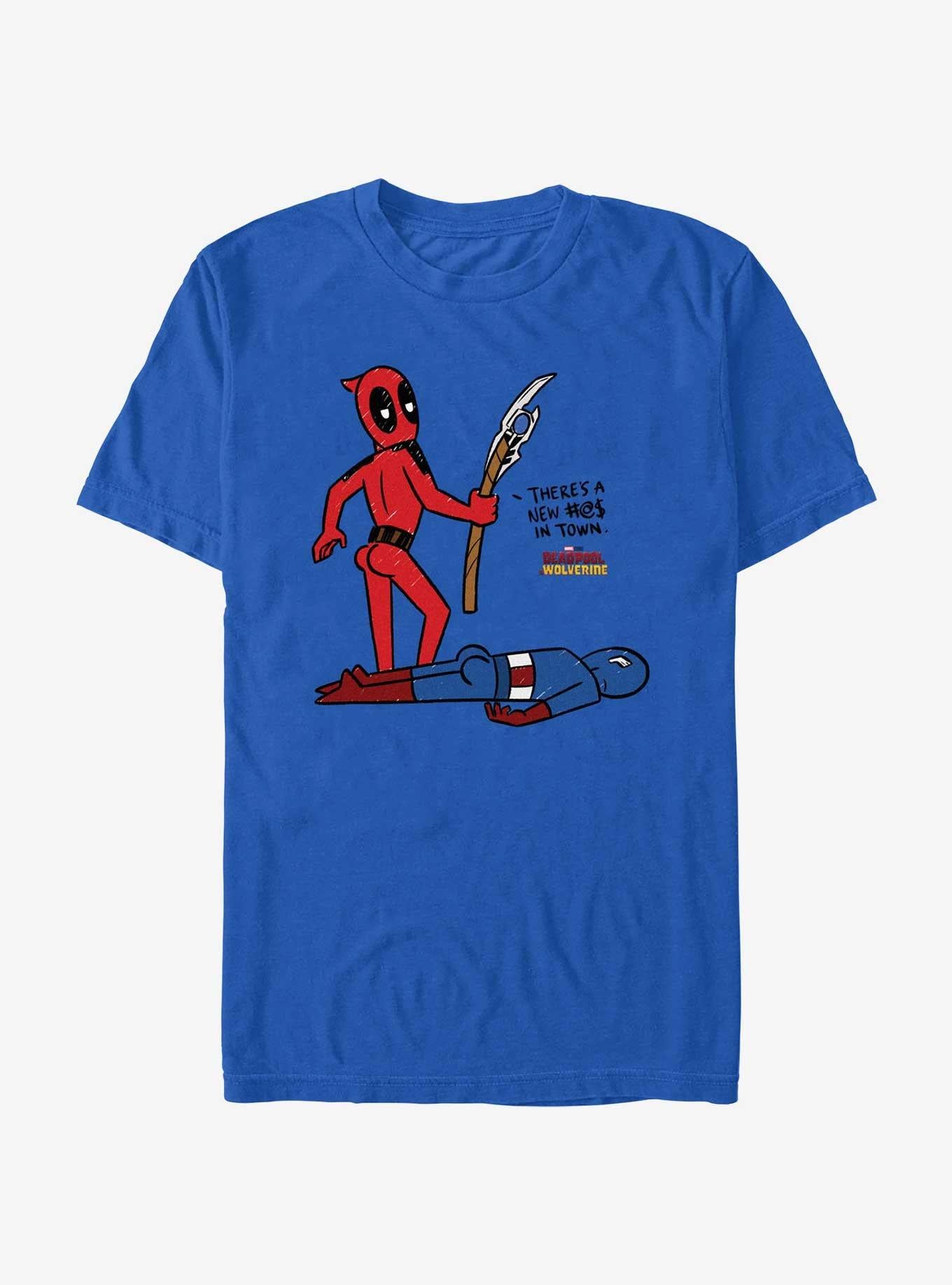 Marvel Deadpool Wolverine New In Town T-Shirt | Premium Unisex T-Shirt, Trending Graphic Tee