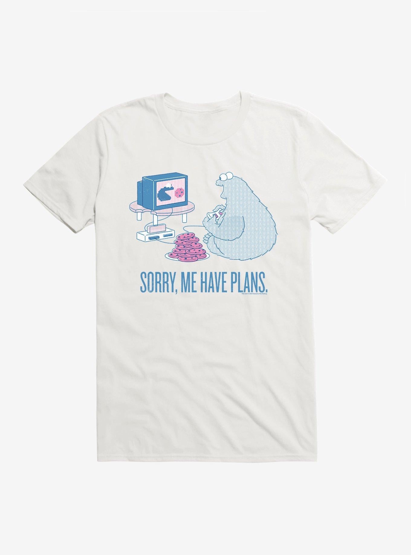 Sesame Street Cookie Monster Sorry Me Have Plans T-Shirt | Premium Unisex T-Shirt, Trending Graphic Tee