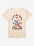 Sesame Street Cookie Monster Elmo Team Sesame Track Field Mineral Wash T-Shirt | Premium Unisex T-Shirt, Trending Graphic Tee