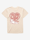 Garfield You Love Me Mineral Wash Shirt T Shirt Gift Ready
