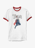 Marvel Thor Vintage Lightning Strike Thor Ringer T-Shirt