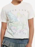 Disney Peter Pan Tinker Bell Flower Girls Crop T-Shirt | Graphic T-Shirt for Unisex