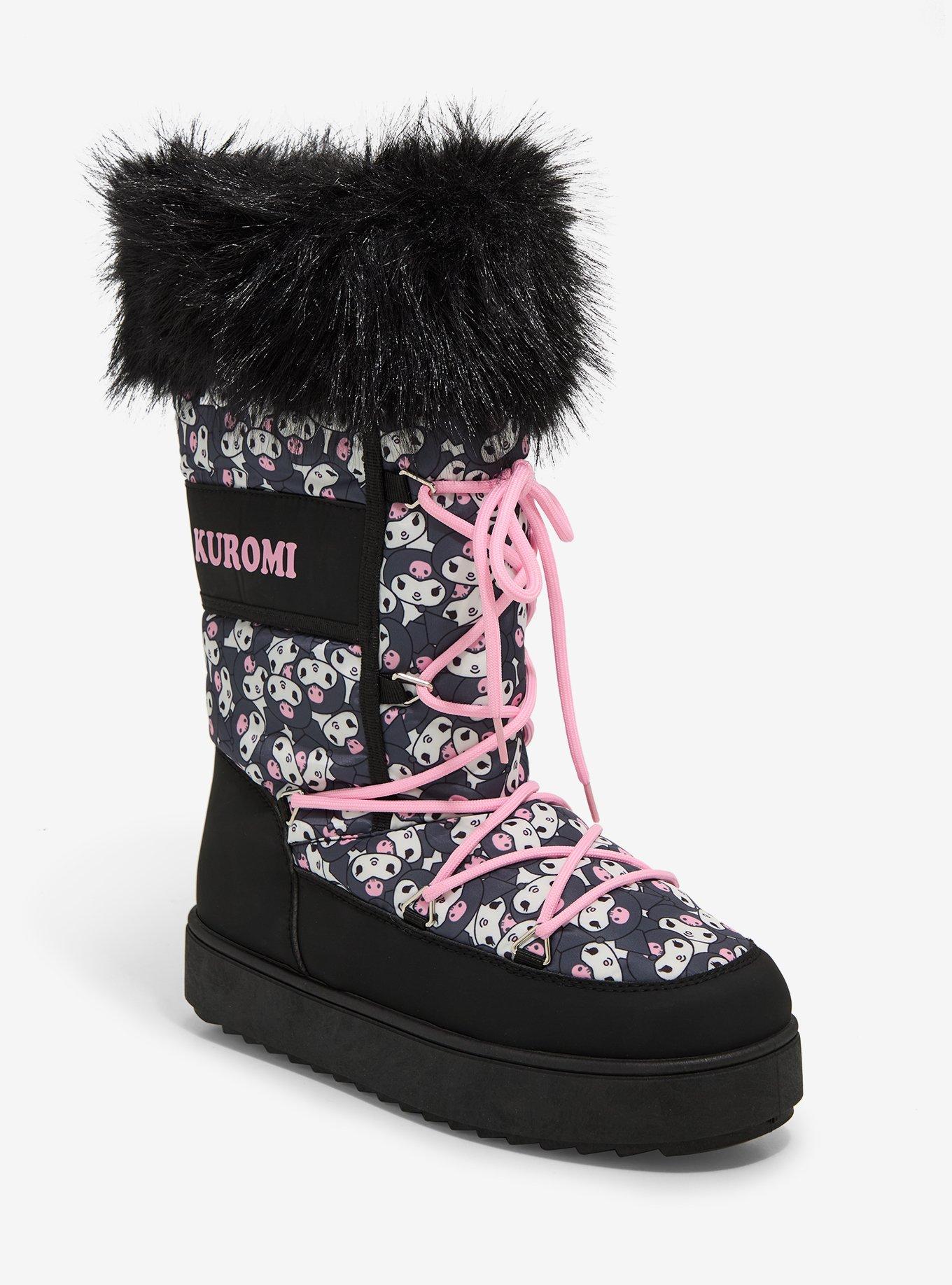 Kuromi Face Fuzzy Puffer Boots | Trendy Graphic Tee | Casual Unisex T-shirt