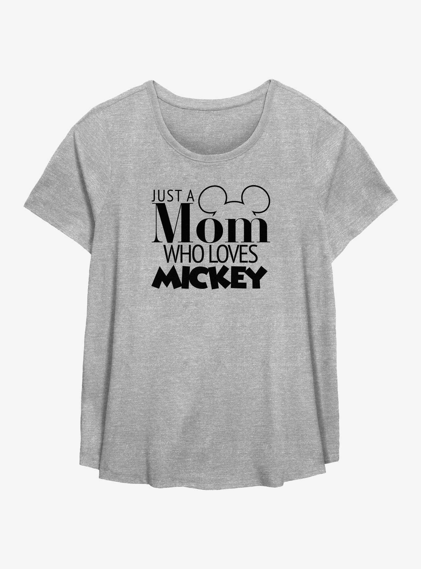 Cartoon Mickey Mouse Mom Loves Mickey Girls Shirt Plus Size T Shirt Clean Design