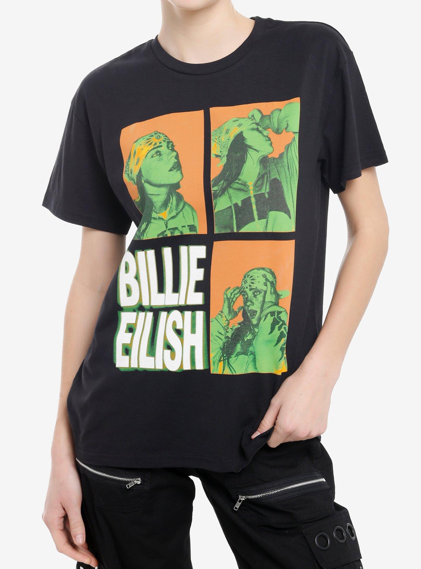 Billie Eilish Bandana Portrait Grid T-Shirt | Premium Unisex T-Shirt, Trending Graphic Tee