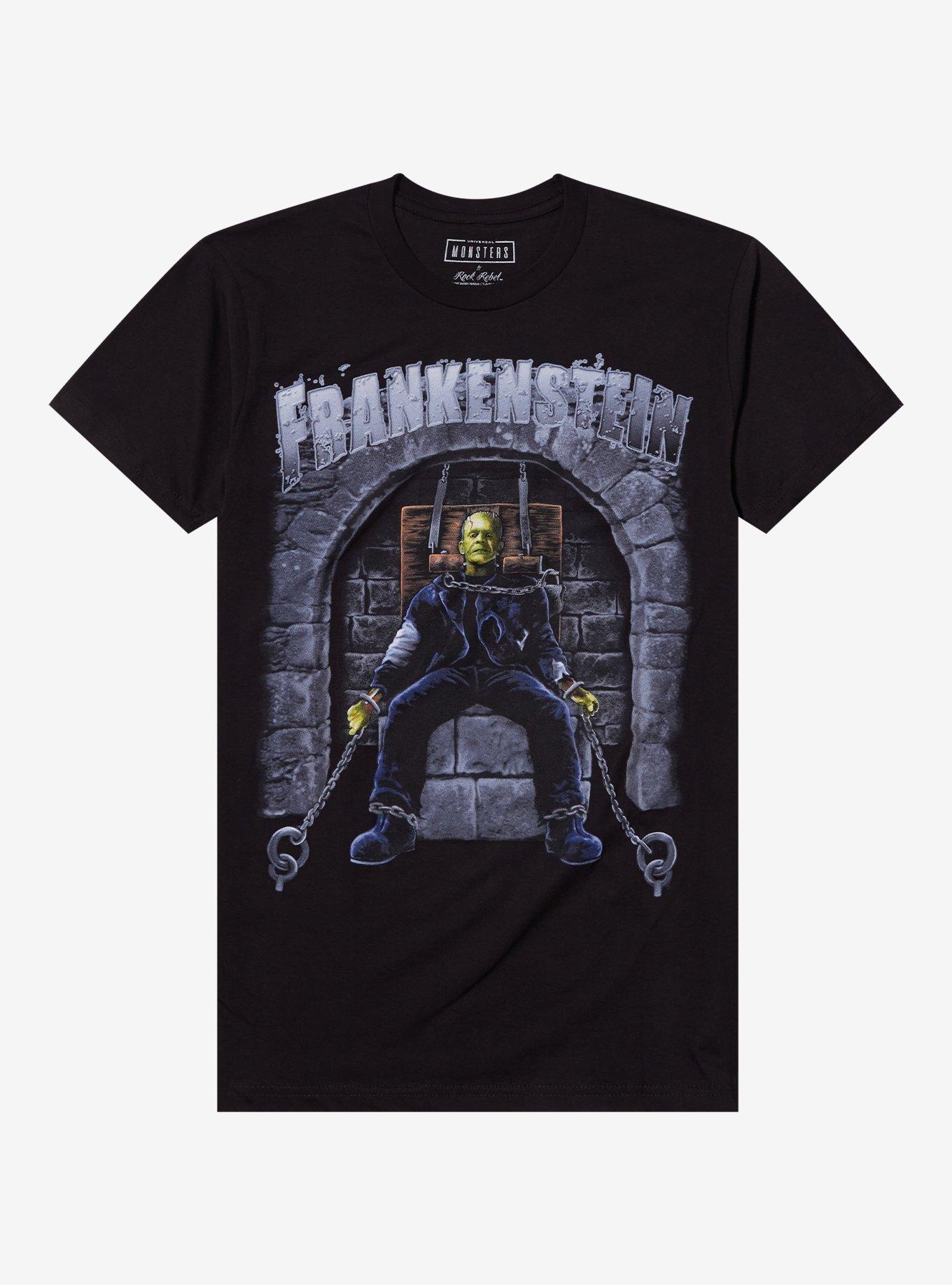 Rock Rebel Universal Monsters Frankenstein Chair T-Shirt