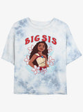 Cartoon Moana Big Sis Moana Girls Tie Dye Crop Shirt T Shirt Cozy Fit