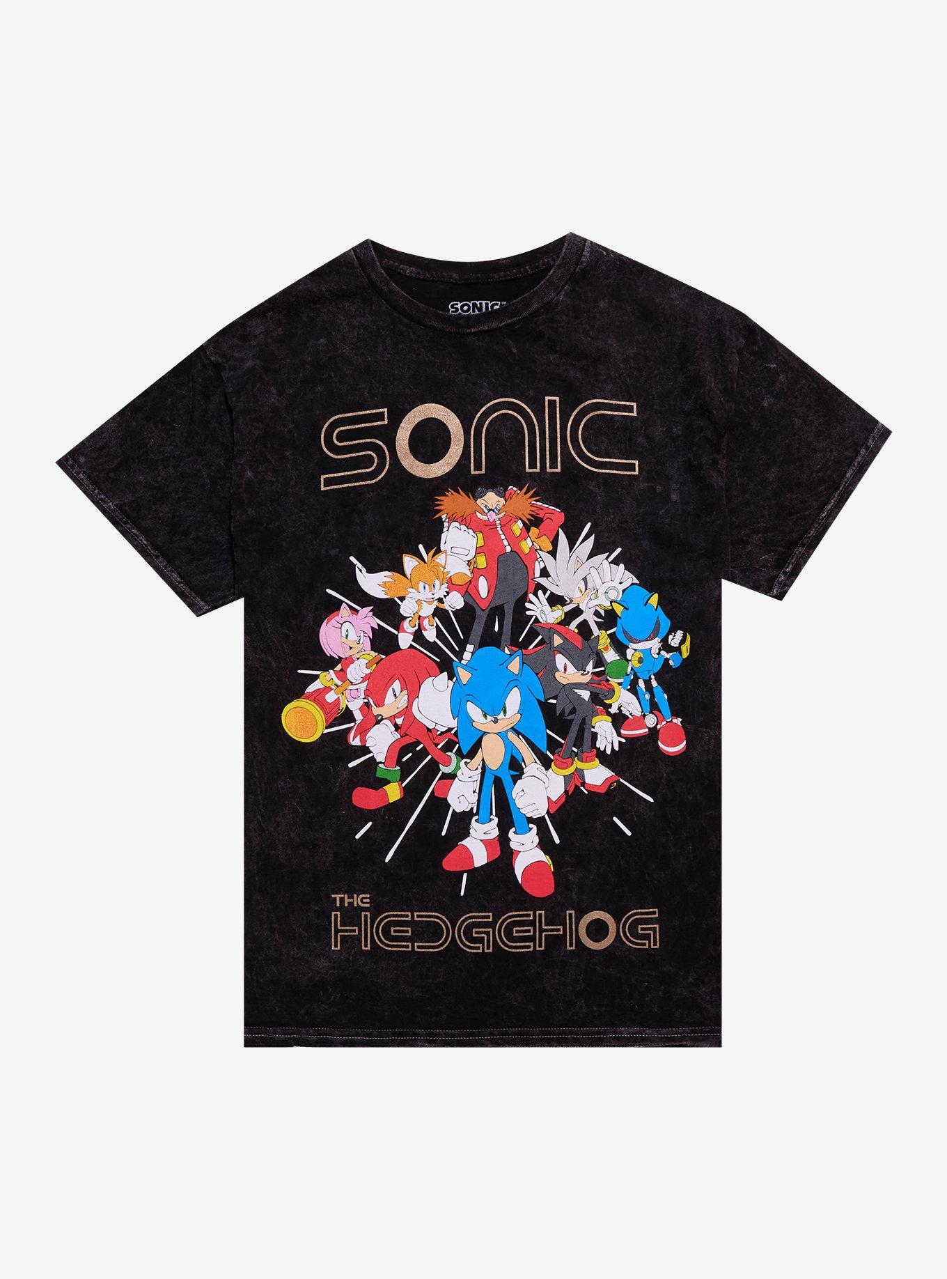 Sonic The Hedgehog Group Mineral Wash T-Shirt | Premium Unisex T-Shirt, Trending Graphic Tee