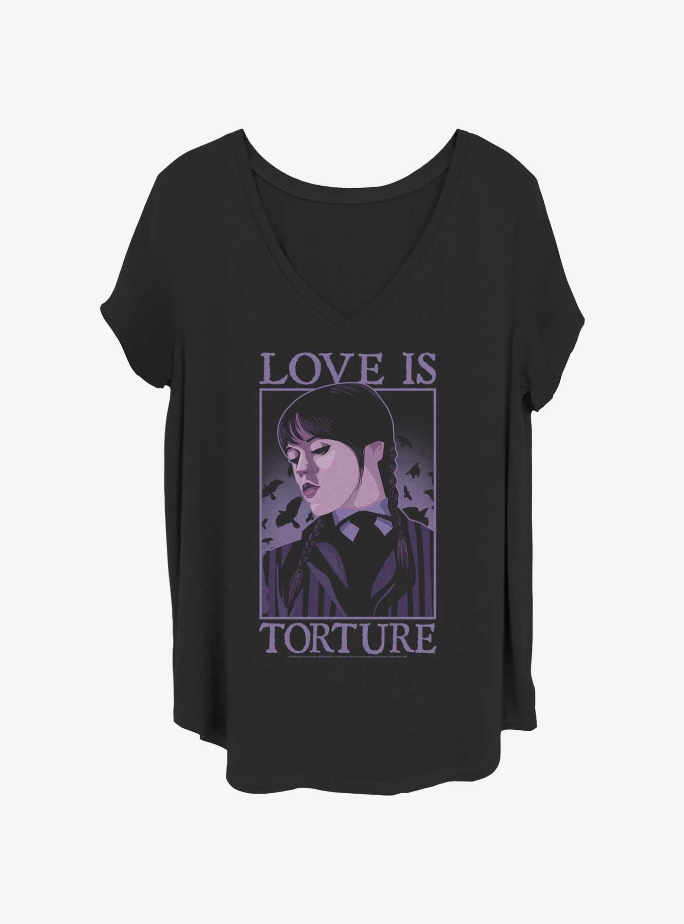Wednesday Tortured Love Girls Shirt Plus Size T Shirt Cozy Fit