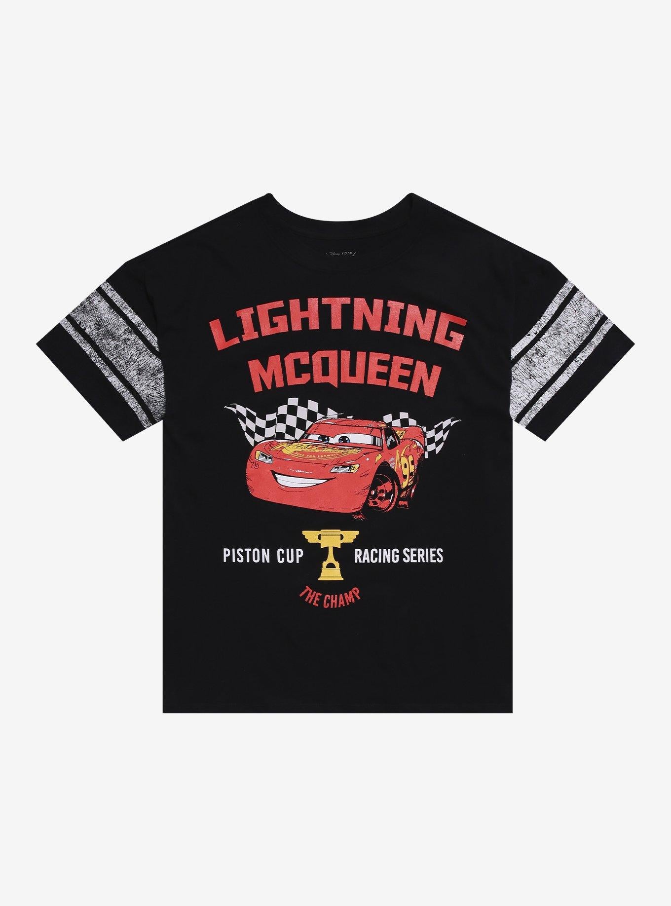 Disney Pixar Cars Lightning McQueen Piston Cup Racing Series Relaxed Fit Girls T-Shirt | Graphic T-Shirt for Unisex