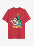 Disney Mickey Mouse Santa Mickey Tree T-Shirt | Premium Unisex T-Shirt, Trending Graphic Tee