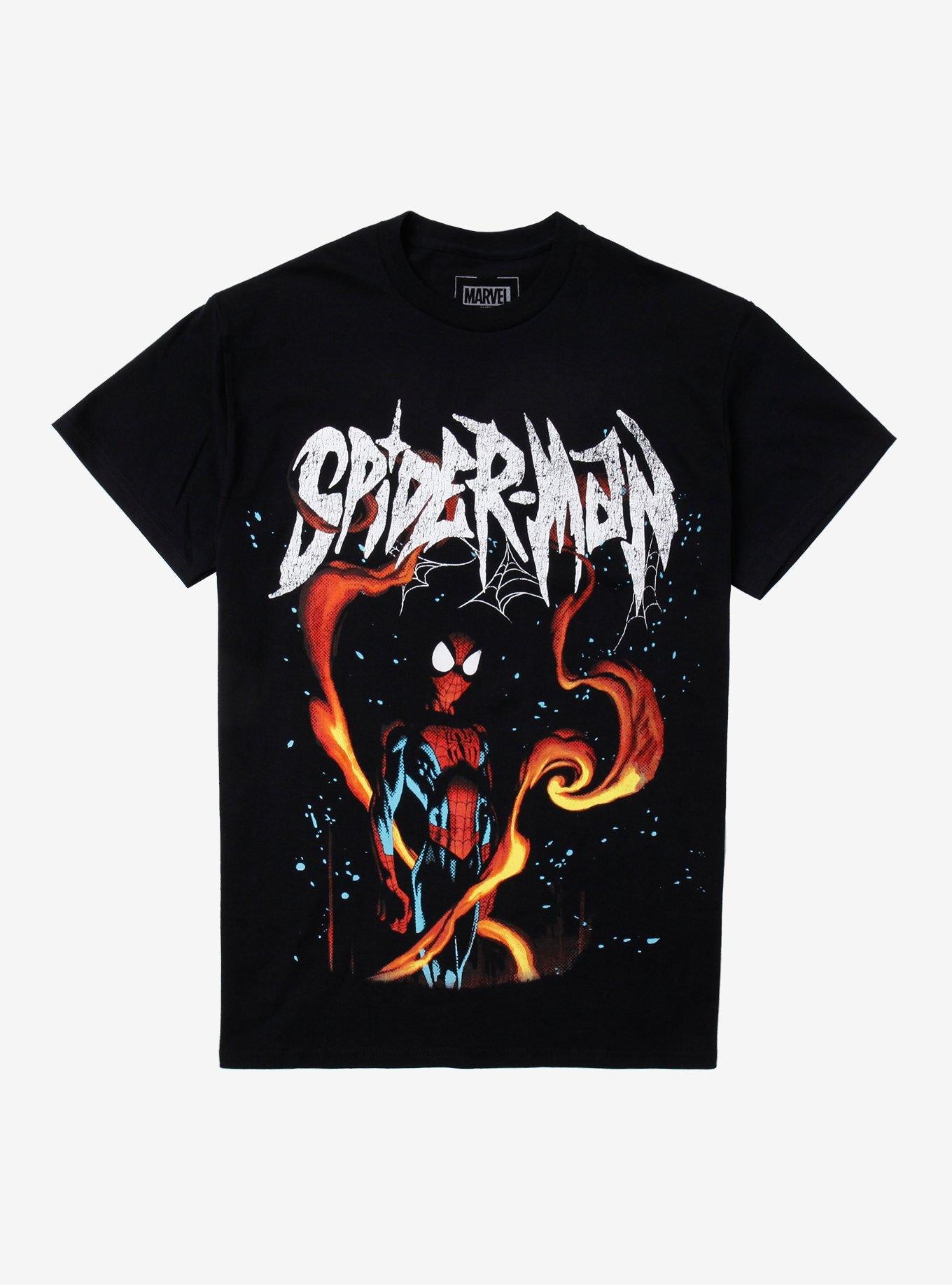 Marvel Spider-Man Flames T-Shirt | Premium Unisex T-Shirt, Trending Graphic Tee