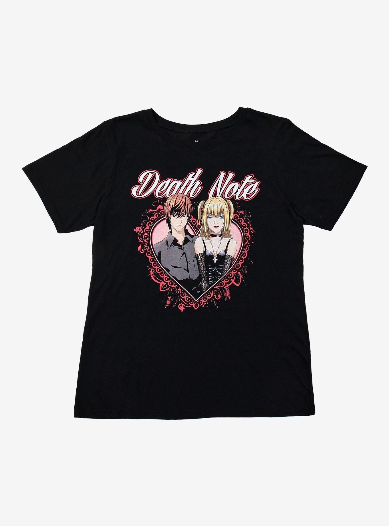Death Note Misa Light Heart Filigree Boyfriend Fit Girls Shirt T Shirt Premium Quality