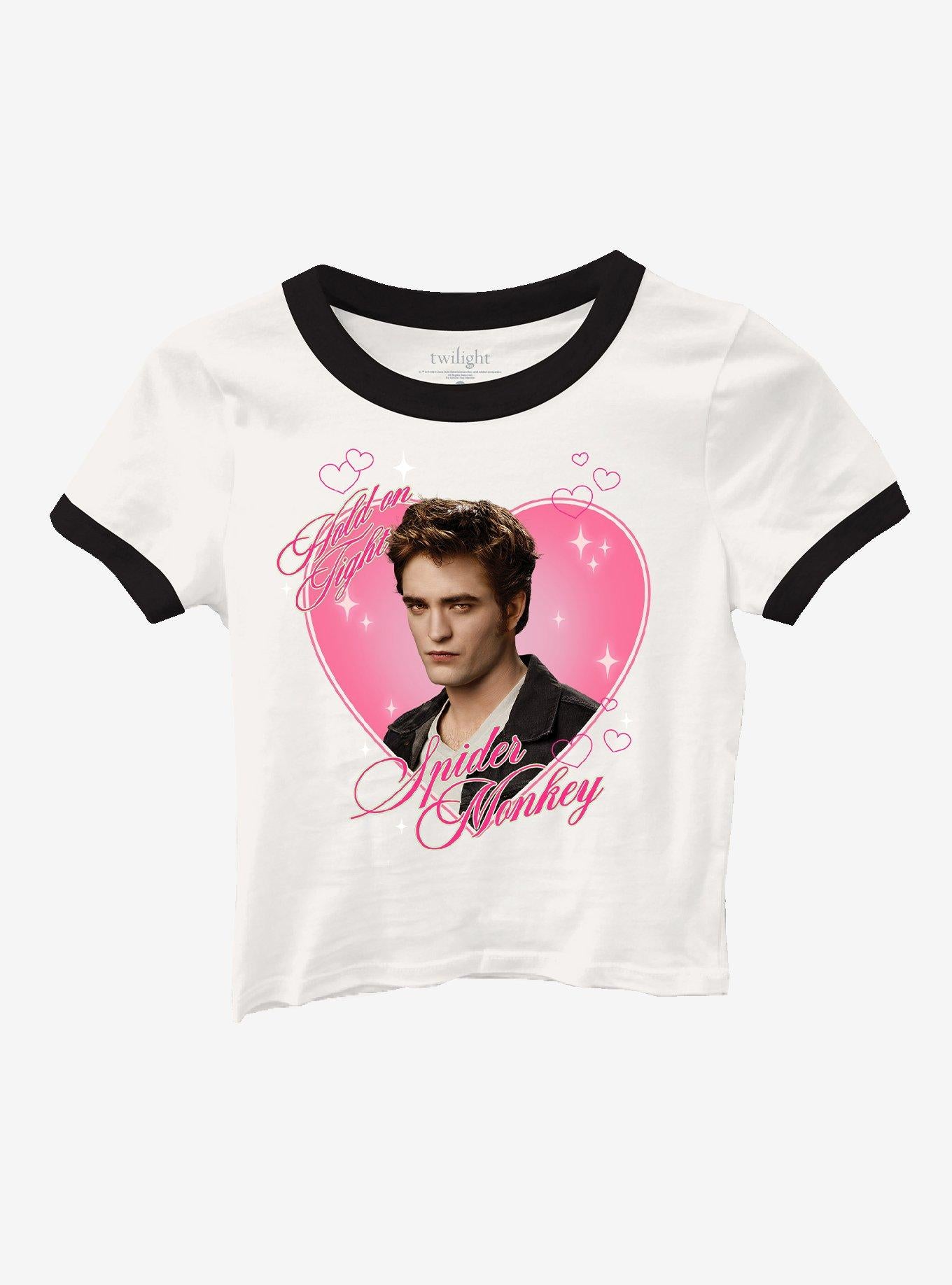 Twilight Edward Spider Monkey Girls Baby Ringer T-Shirt | Graphic T-Shirt for Unisex
