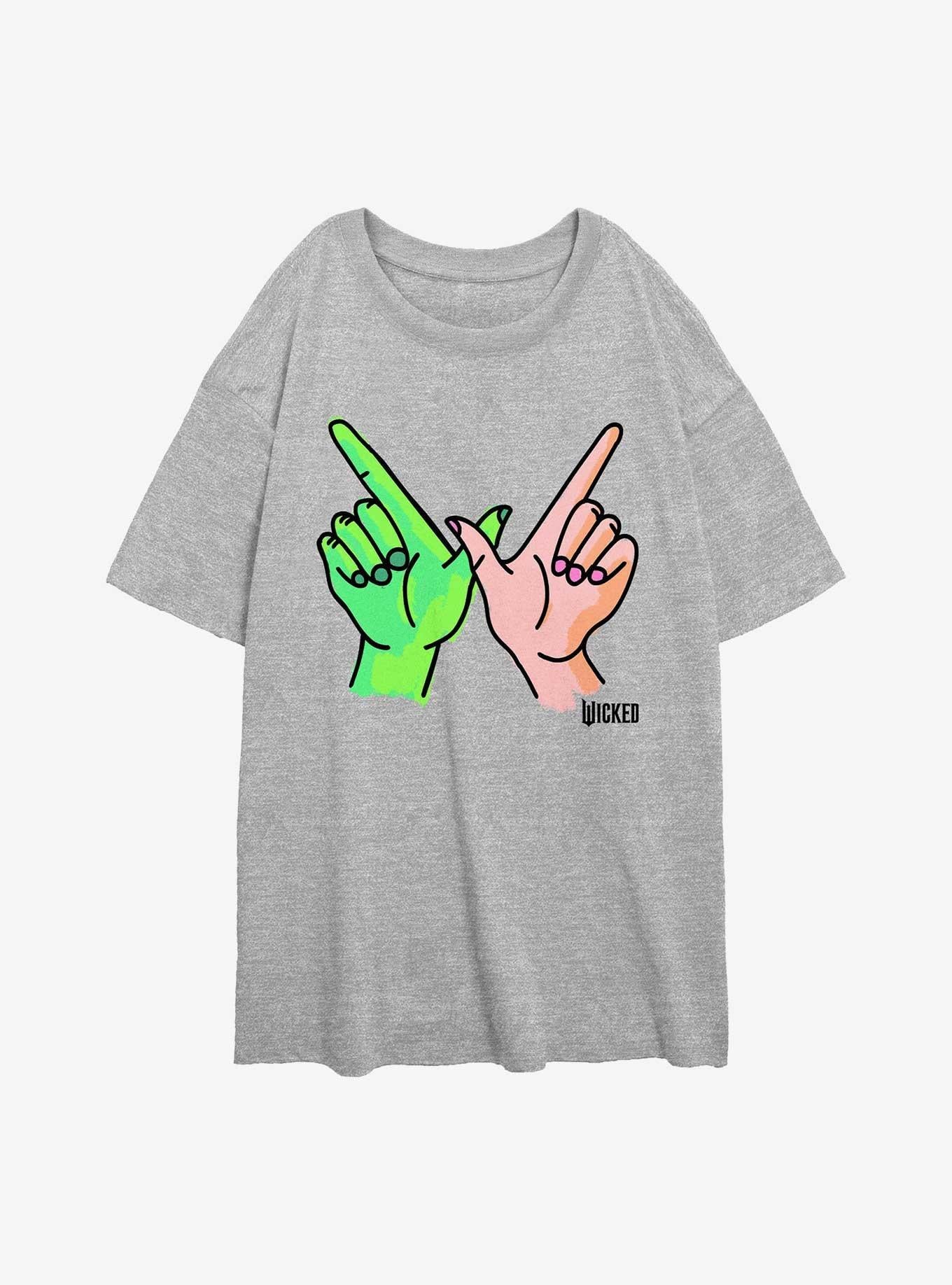 Wicked W Hands Girls Oversized T-Shirt | Graphic T-Shirt for Unisex
