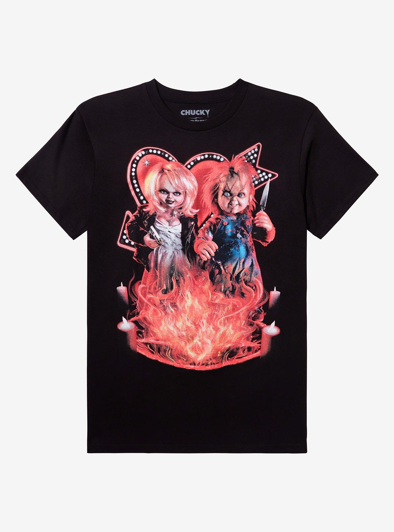 Rock Rebel Chucky & Tiffany Flames Portrait T-Shirt