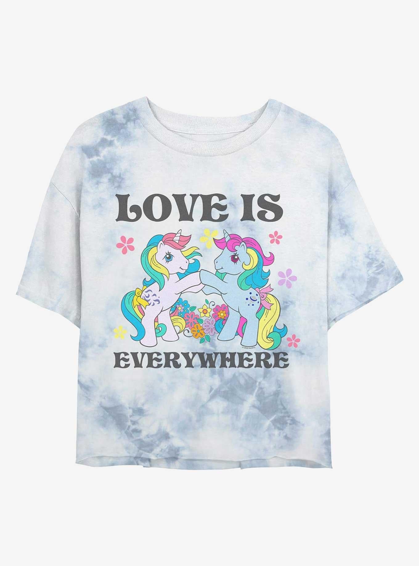 My Little Pony Love Is Everywhere Girls Tie Dye Crop Shirt T Shirt Minimal Style