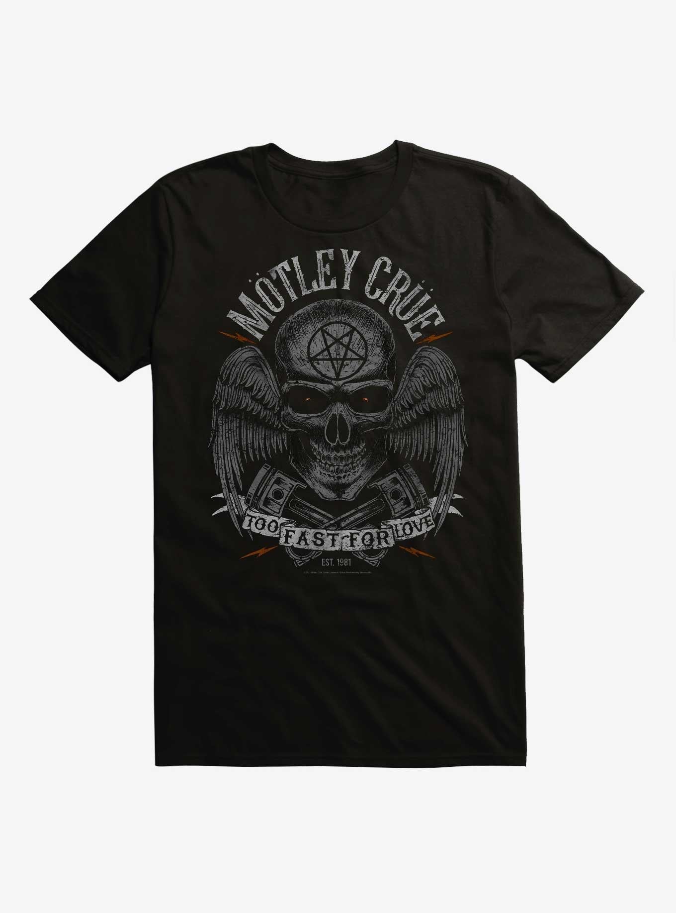 Motley Crue Too Fast For Love Skull Shirt T Shirt Clean Design