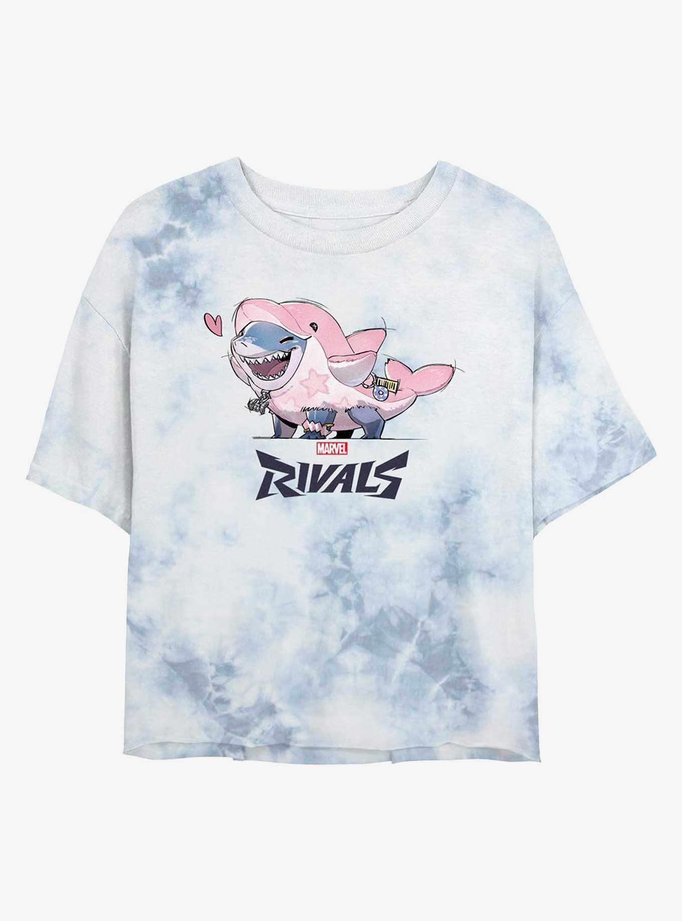 Lovely Jeff Shark Tie Dye Girls Crop Shirt T Shirt Cozy Fit