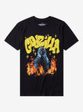 Godzilla Flames Puff Print T-Shirt | Premium Unisex T-Shirt, Trending Graphic Tee