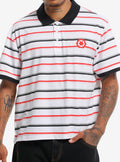 Southpole Stripe Hexagon Logo Polo Shirt
