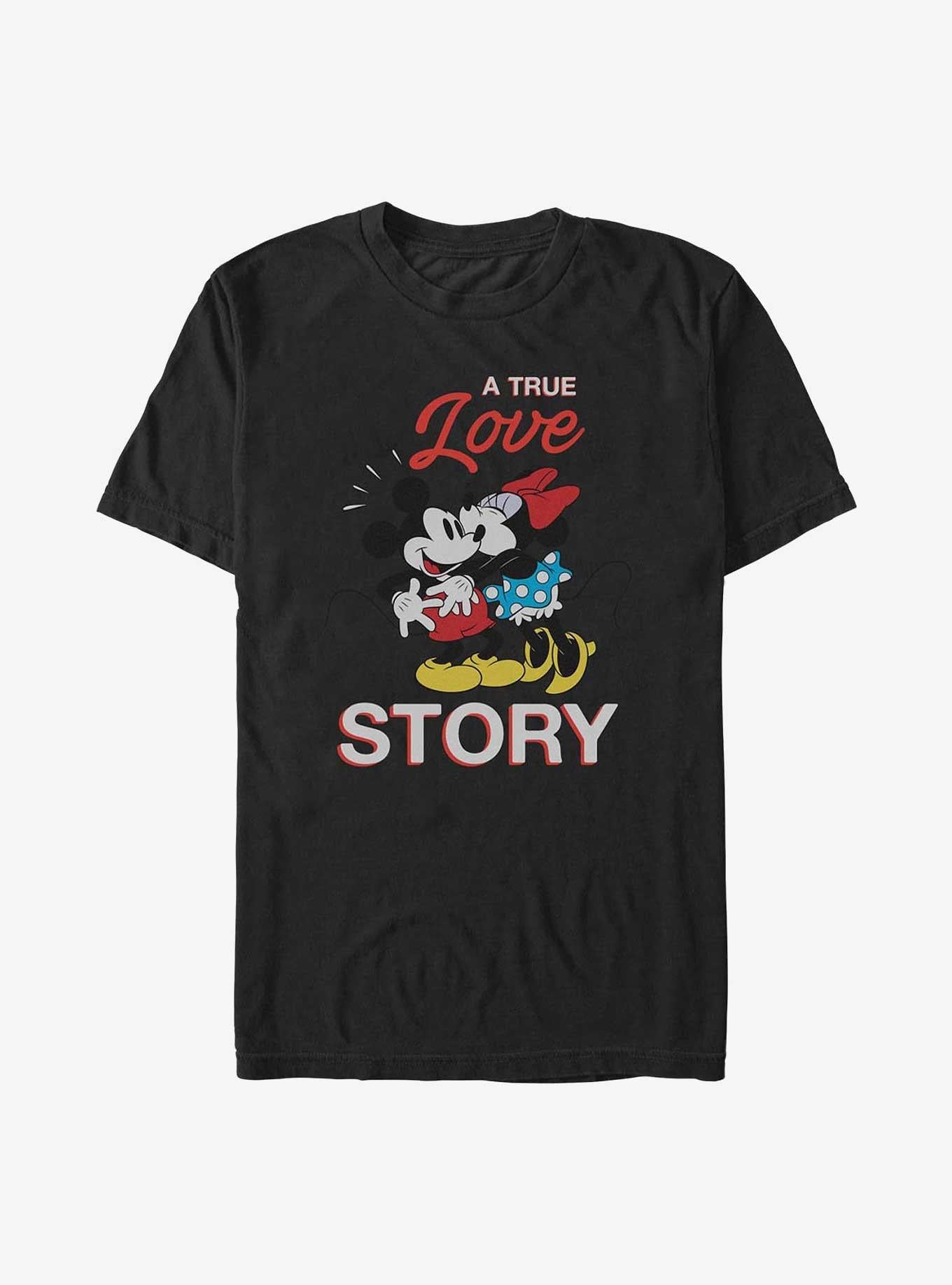 Cartoon Mickey Mouse Minnie Mouse True Love Story Shirt T Shirt Premium Quality