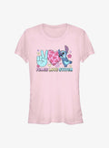 Cartoon Lilo Stitch Peace Love Stitch Girls Shirt T Shirt Gift Ready