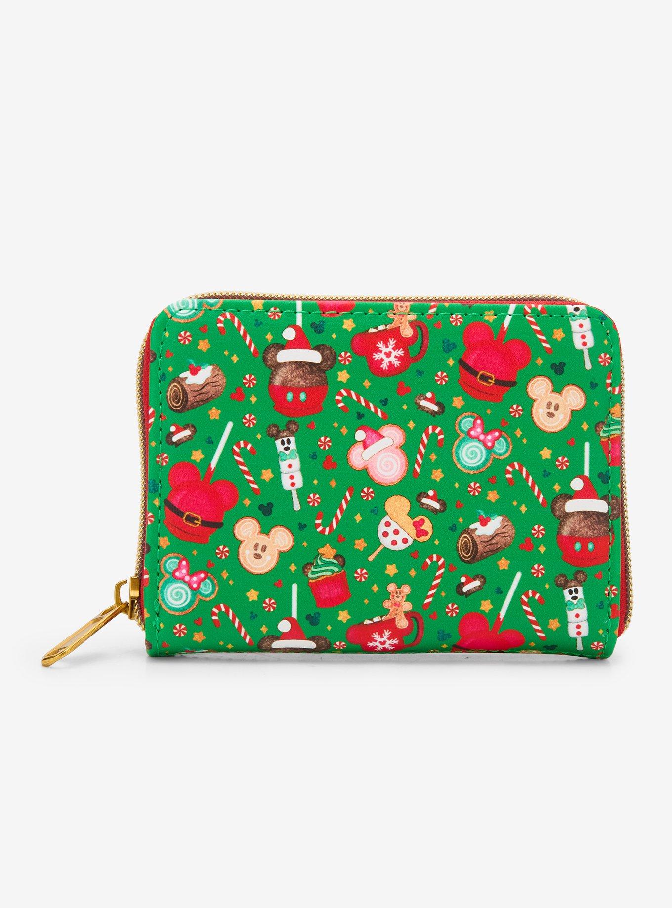 Loungefly Mickey Mouse Holiday Treats Mini Zipper Wallet Apparel Gift Ready