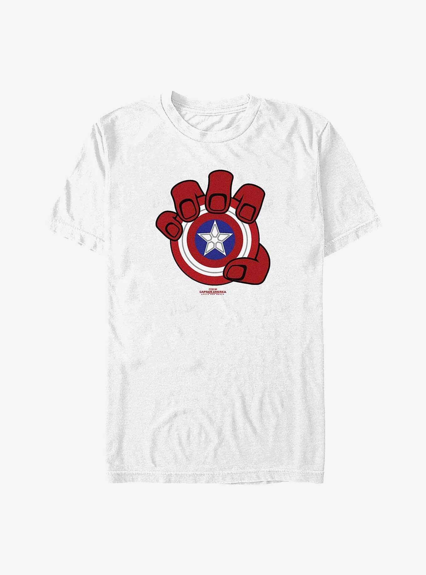 Captain America Brave New World Red Hand And Shield Big Tall T-Shirt | Premium Unisex T-Shirt, Trending Graphic Tee