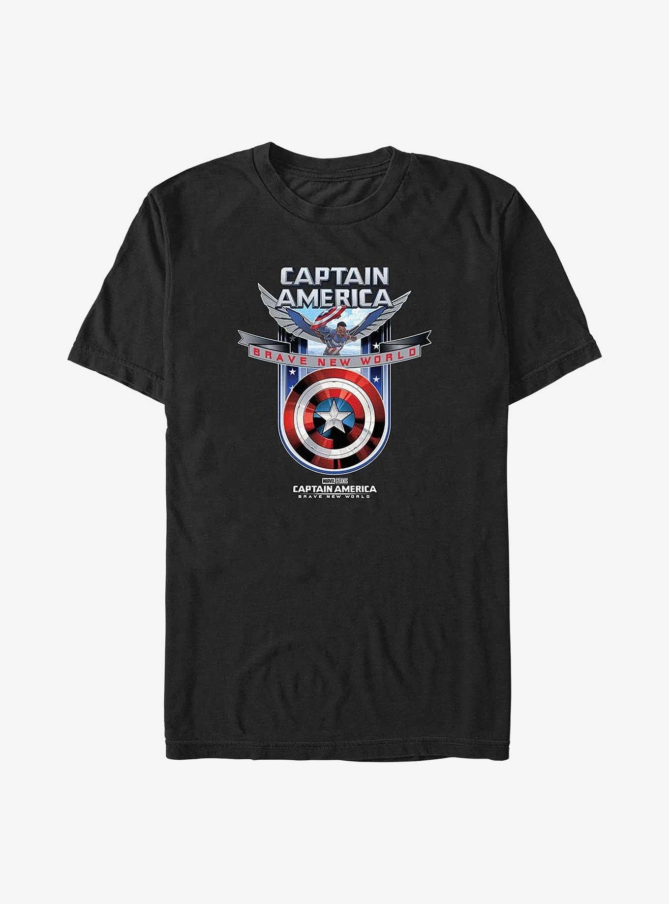 Captain America Brave New World Shield Big Tall T-Shirt | Premium Unisex T-Shirt, Trending Graphic Tee