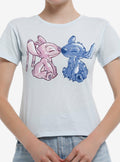 Disney Stitch Angel Kiss Girls Baby T-Shirt | Graphic T-Shirt for Unisex
