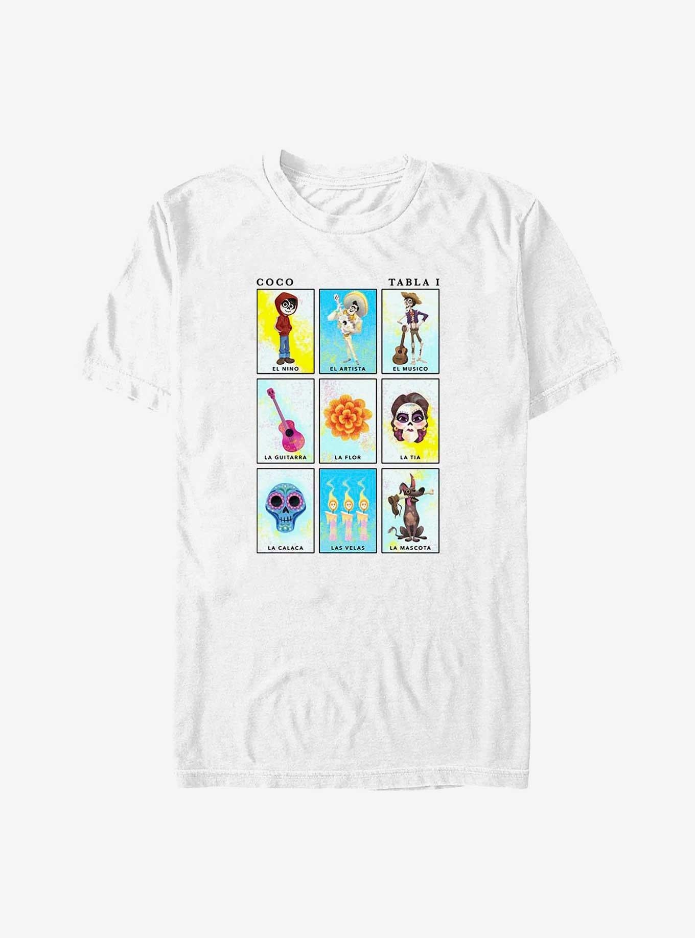 Disney Pixar Coco Loteria Big Tall T-Shirt | Graphic T-Shirt for Unisex