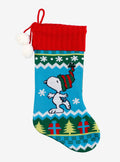 Peanuts Snoopy Snow Fair Isle Stocking | Trendy Graphic Tee | Casual Unisex T-shirt
