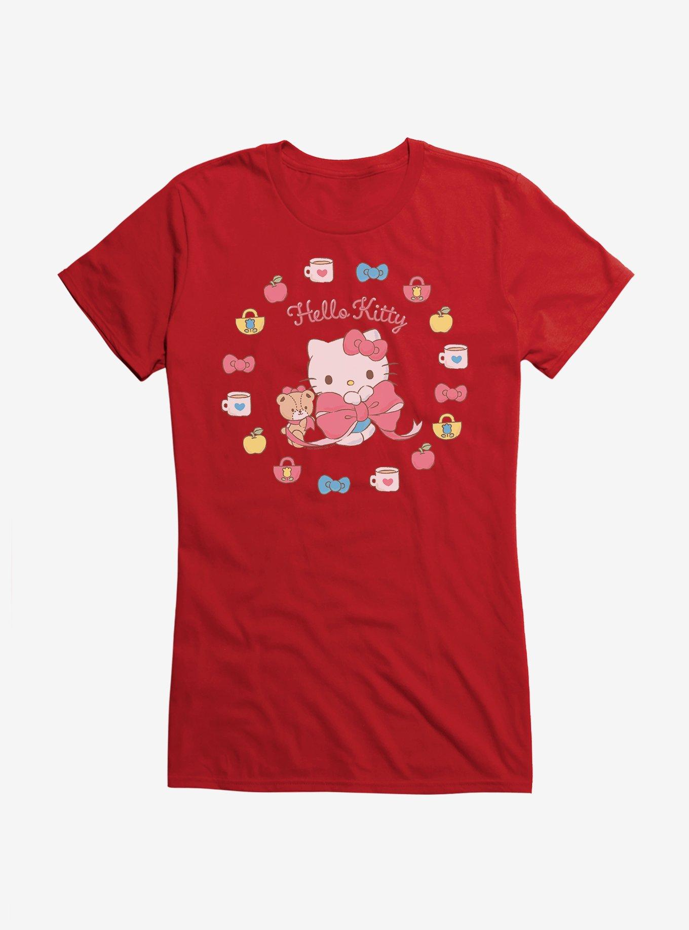Hello Kitty Lovely Ribbon Bow Girls Shirt T Shirt Clean Design