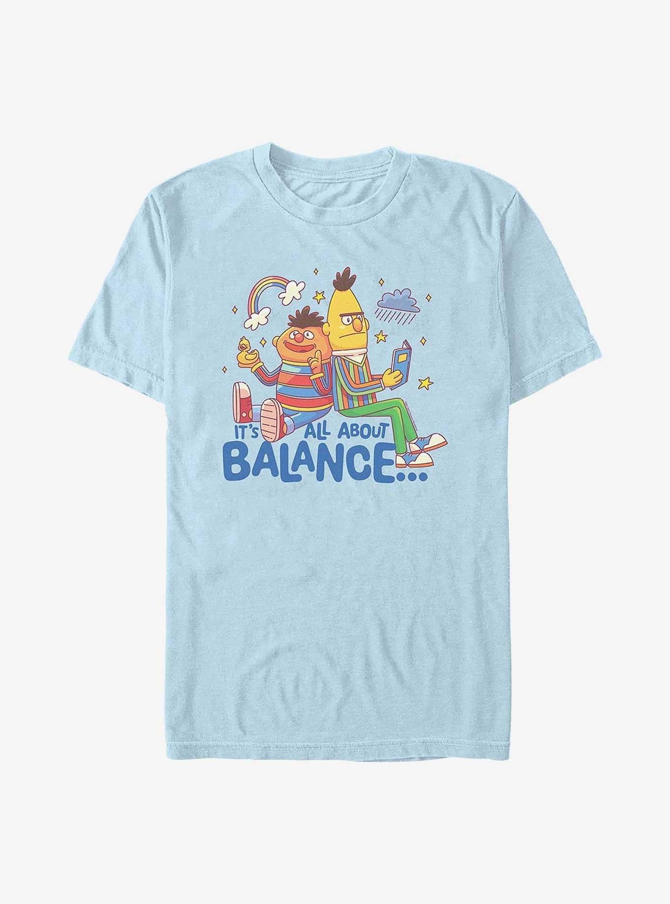 Sesame Street It's All About Balance Bert Ernie T-Shirt | Premium Unisex T-Shirt, Trending Graphic Tee