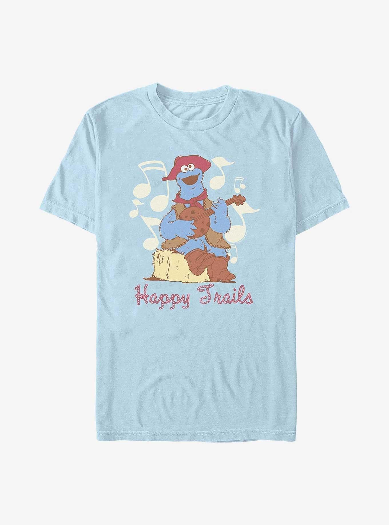 Sesame Street Happy Trails Cookie Monster T-Shirt | Premium Unisex T-Shirt, Trending Graphic Tee