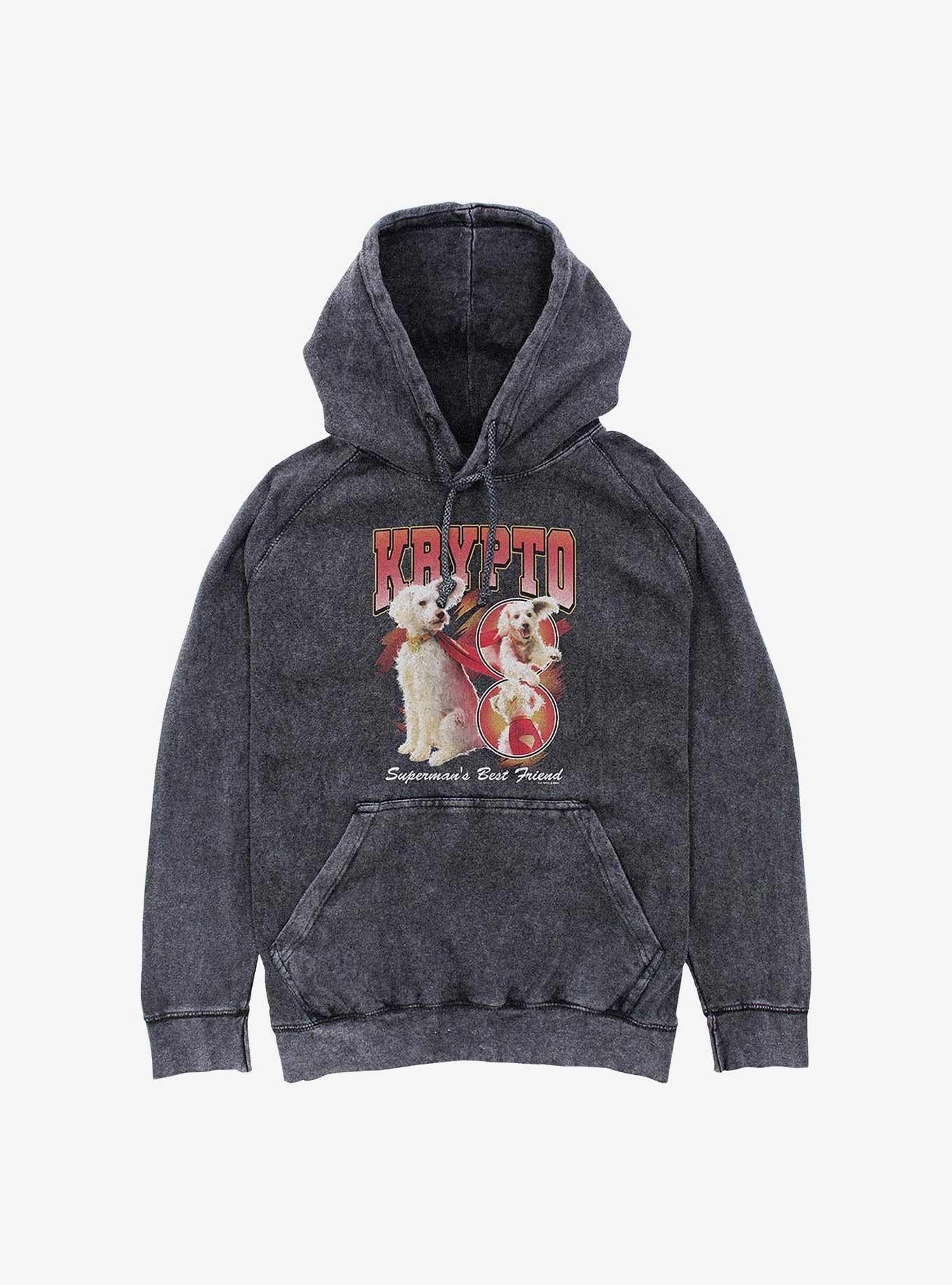 DC Comics Superman Krypto Superman's Best Friend Mineral Wash Hoodie Hot Topic Exclusive