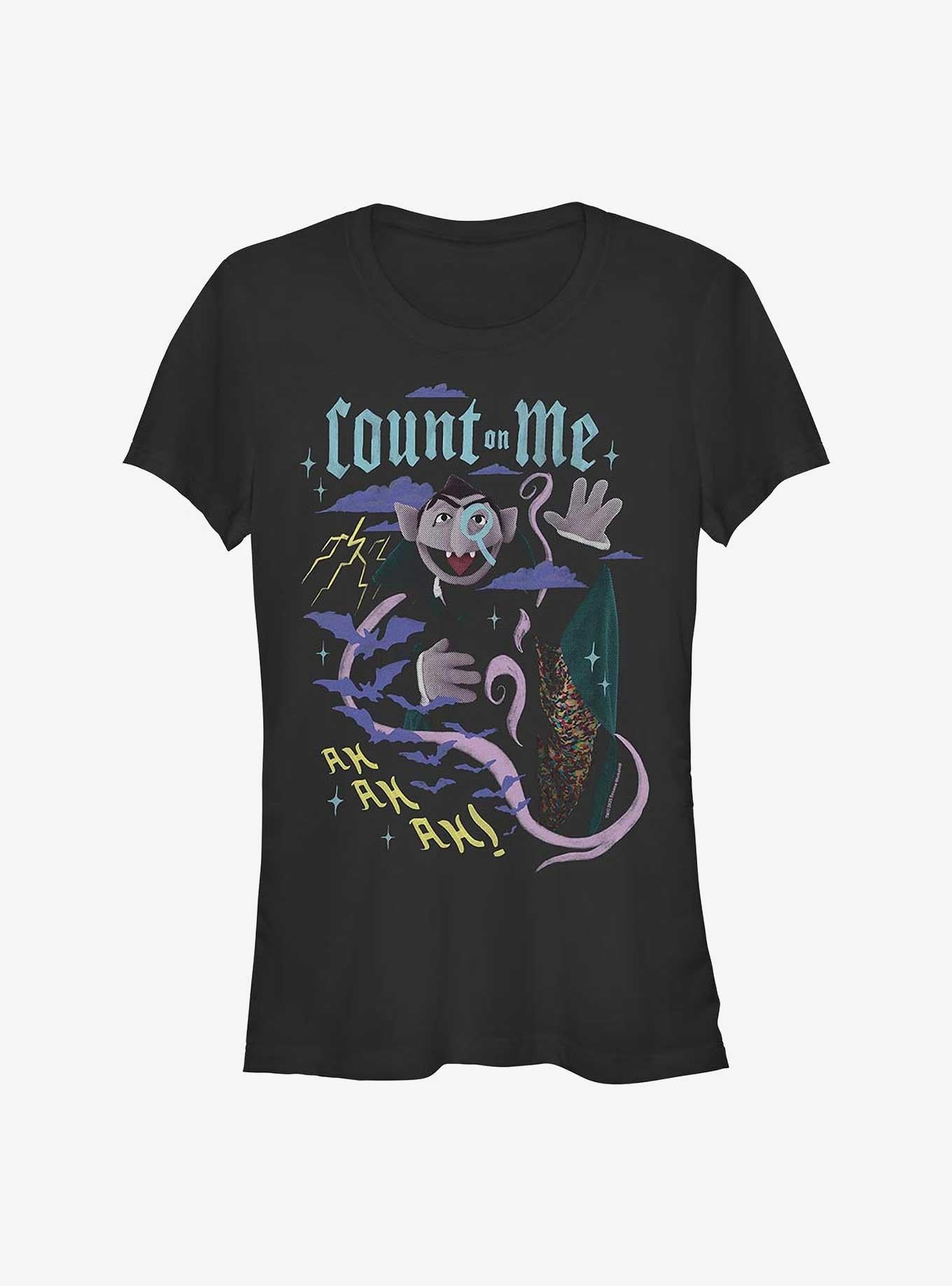 Sesame Street Count On Me Count Von Count Girls T-Shirt | Premium Unisex T-Shirt, Trending Graphic Tee
