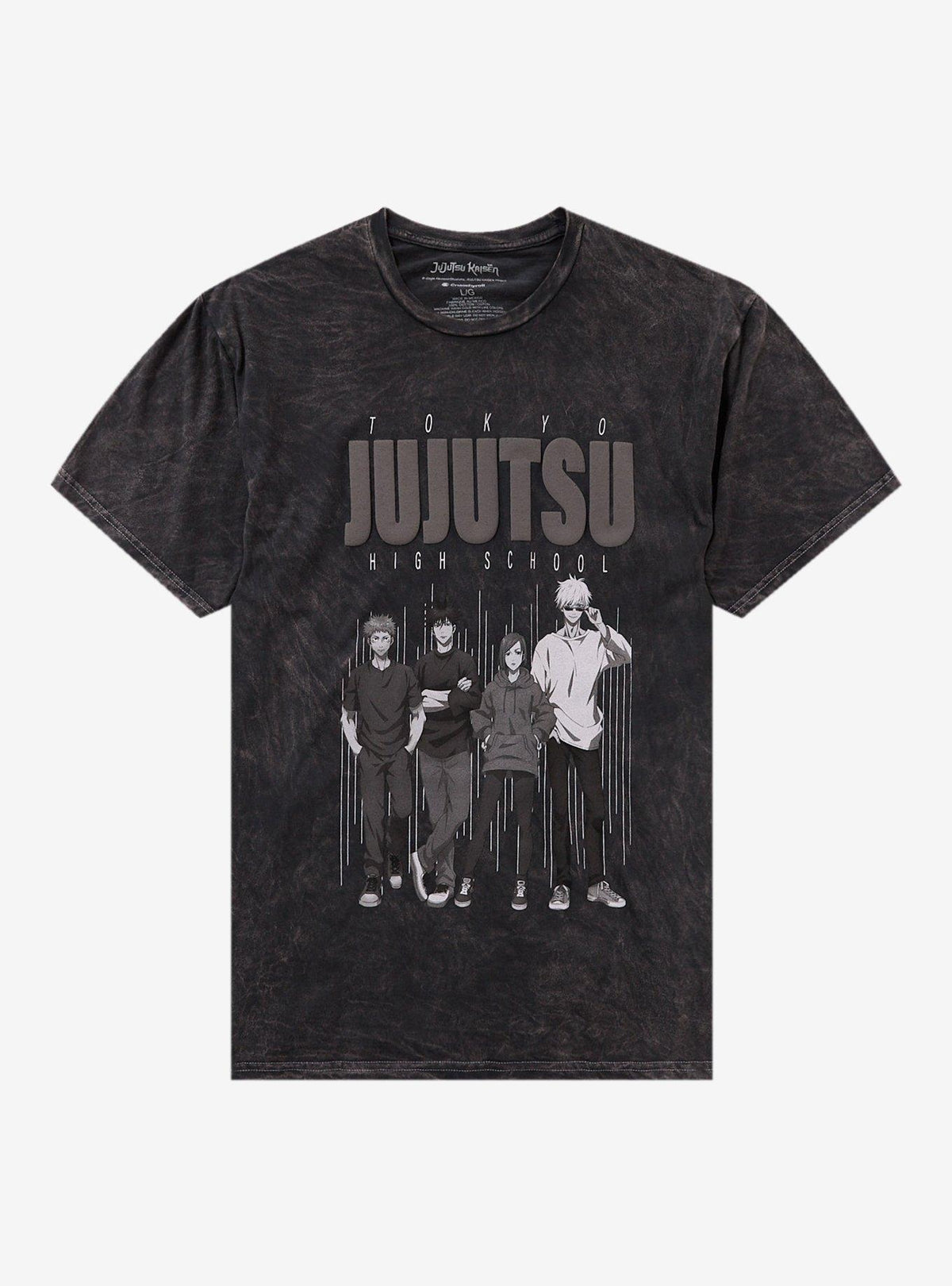 Jujutsu Kaisen First Years Puff Print Dark Wash T-Shirt