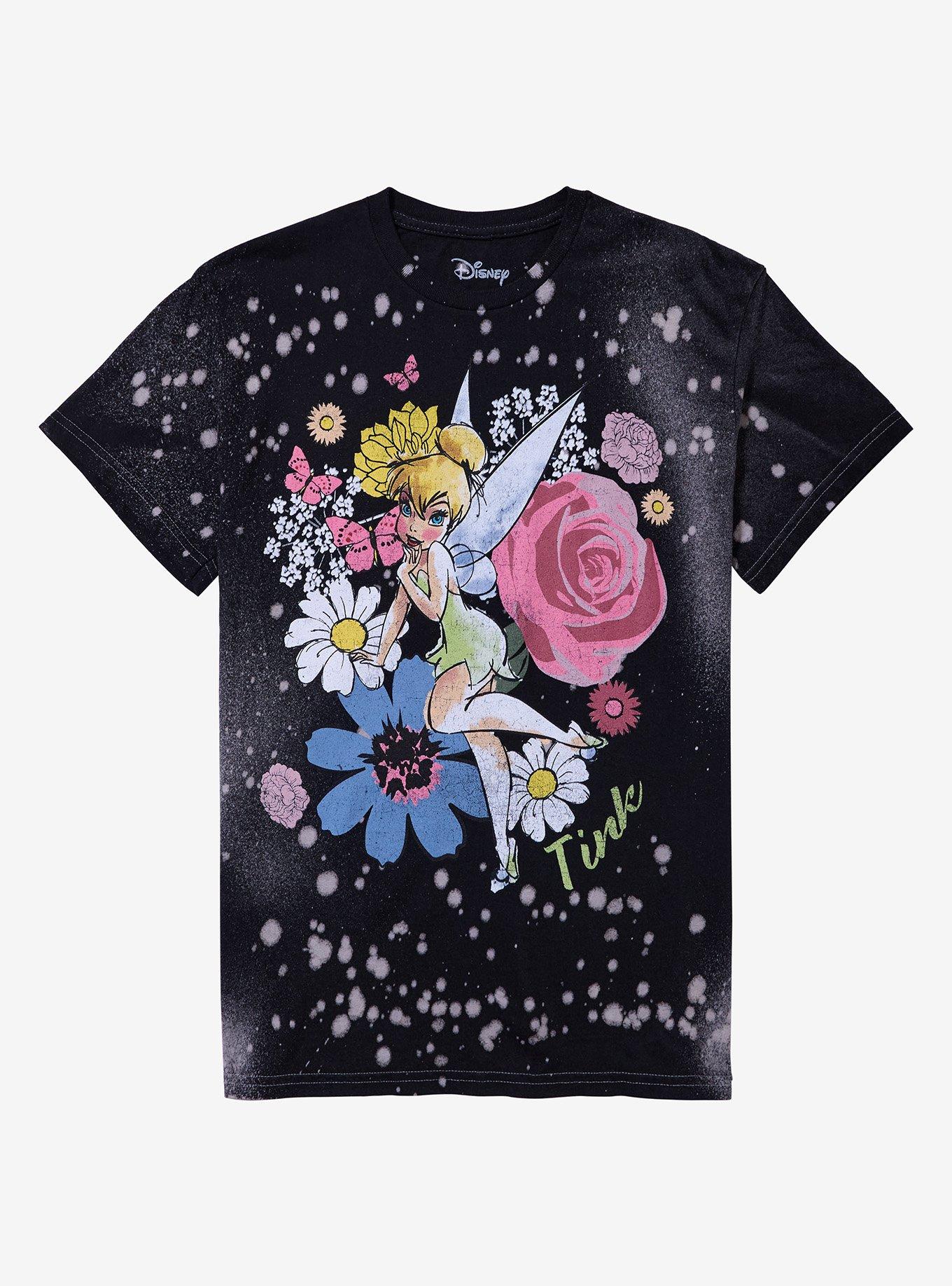 Disney Tinker Bell Bleach Splatter T-Shirt | Graphic T-Shirt for Unisex