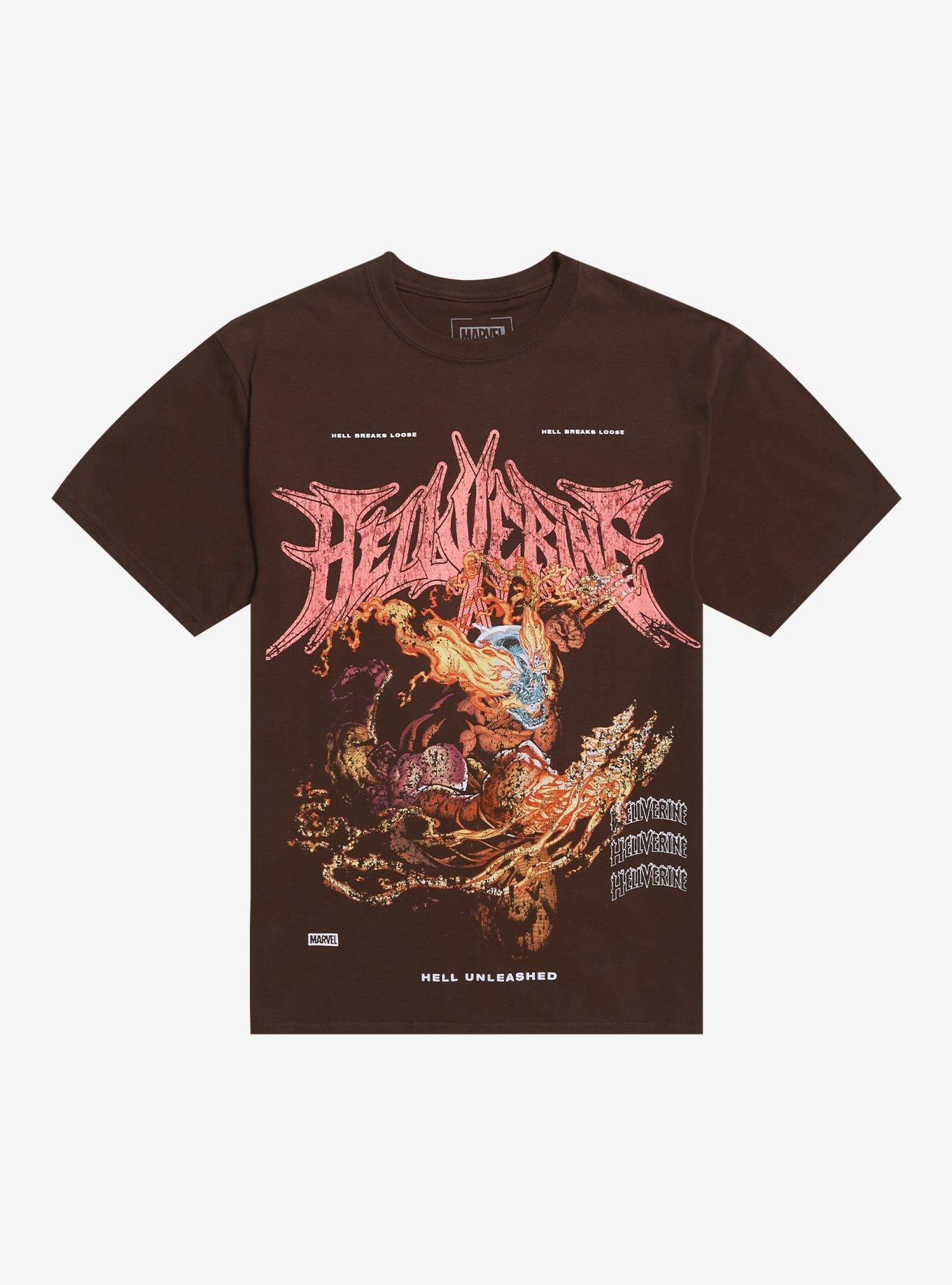 Hellverine Flame Claws Shirt T Shirt Clean Design