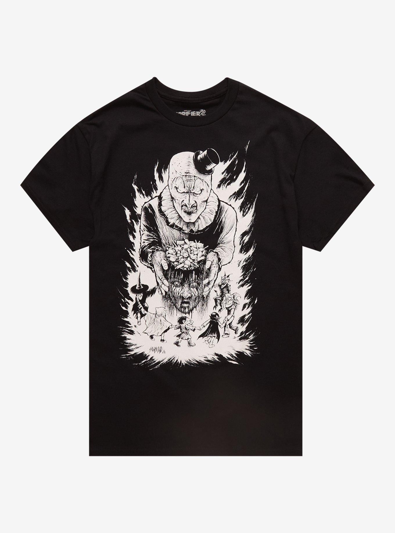 Terrifier Art The Clown Candy Head T-Shirt By Sawblade