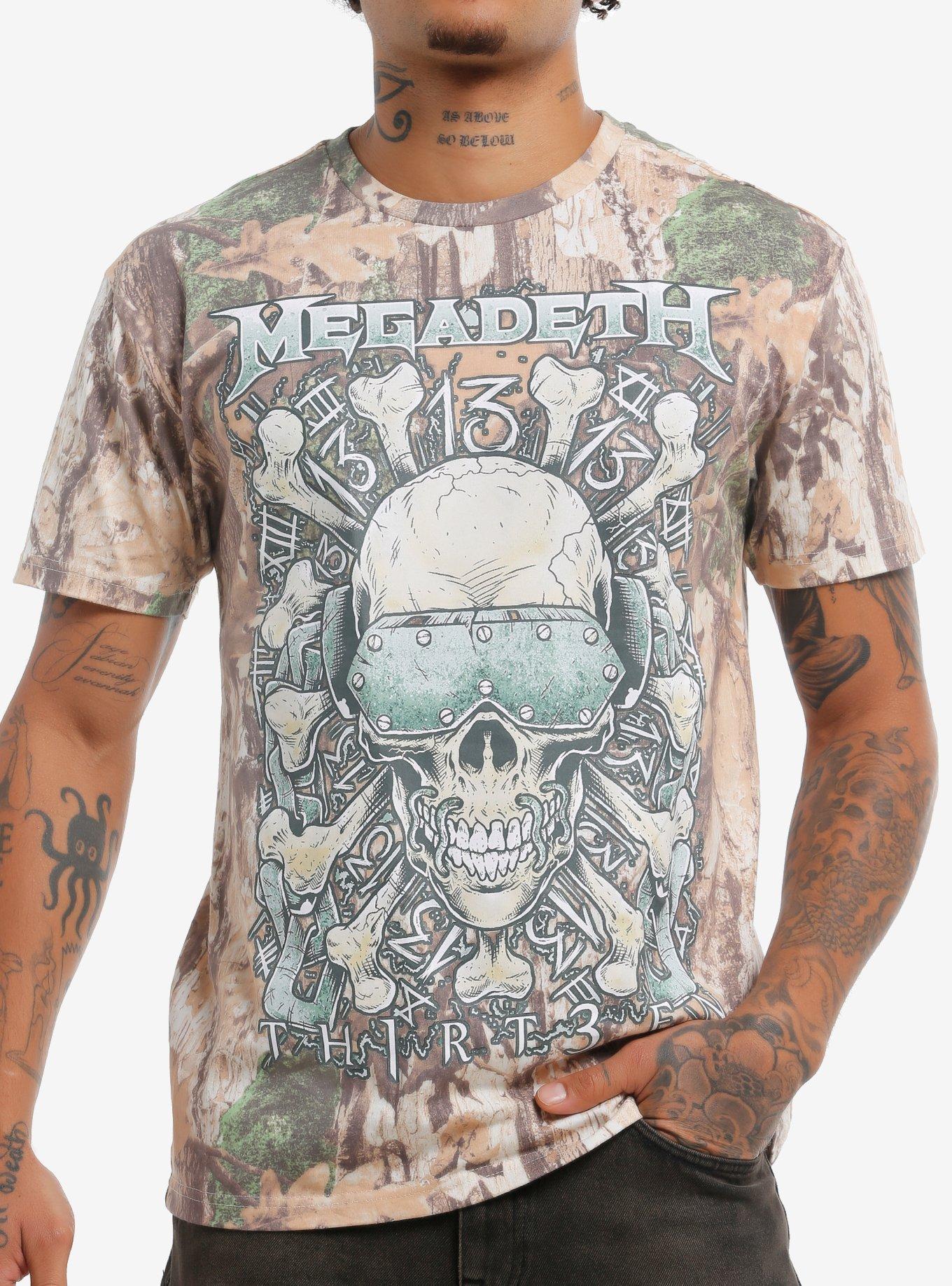 Megadeth Th1rt3en Camo Shirt T Shirt Everyday Wear