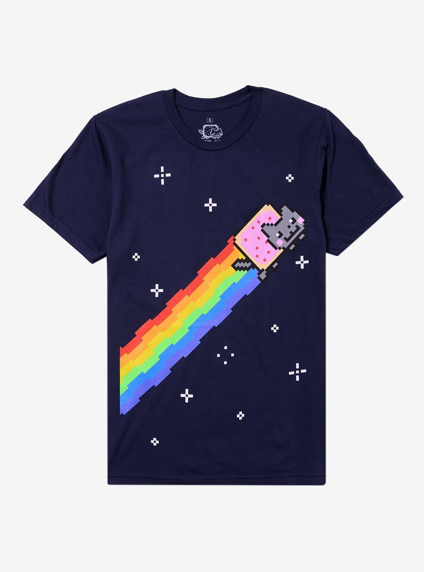 Nyan Cat Bit Night Shirt T Shirt US Trend