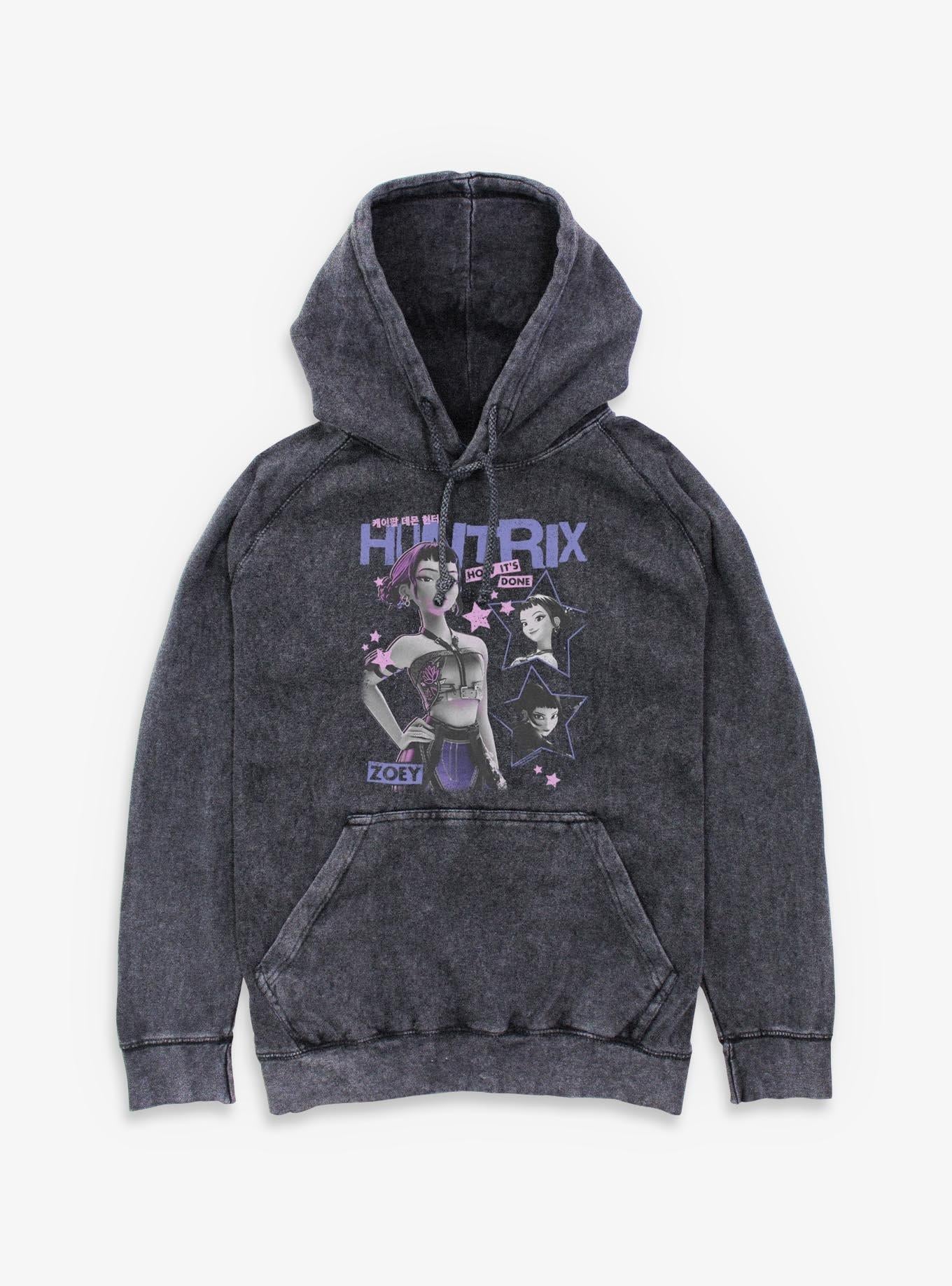 KPop Demon Hunters Zoey How Its Done Mineral Wash Hoodie