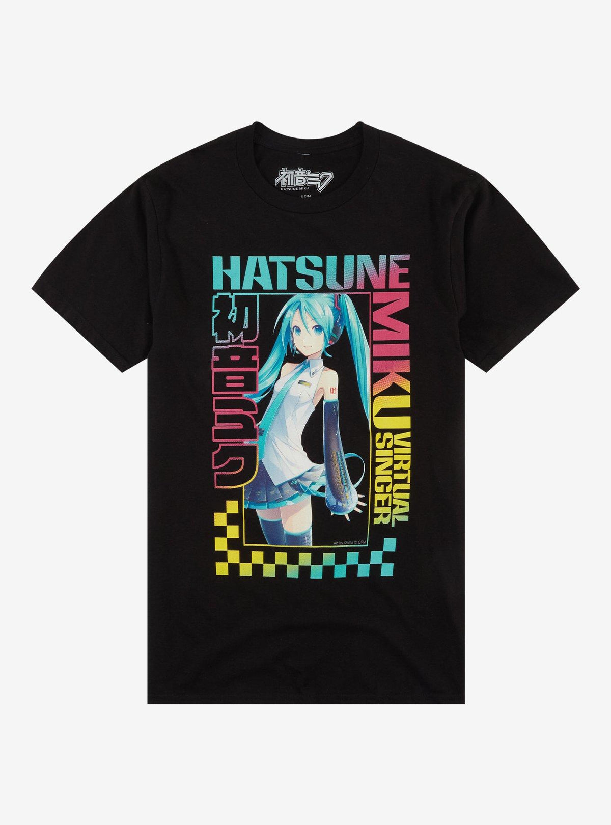 Hatsune Miku Checkered T-Shirt