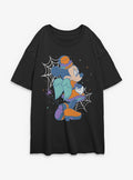 Disney Minnie Mouse Halloween Webs Girls Oversized T-Shirt