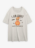 Marvel I Am Groot Halloween Pumpkin Girls Oversized T-Shirt